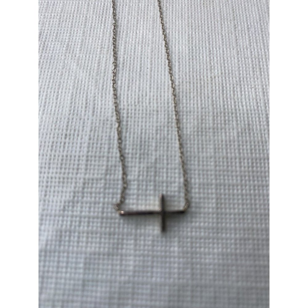 Silver Necklace 9"  Pendant Charm 925 Cross Jewelry